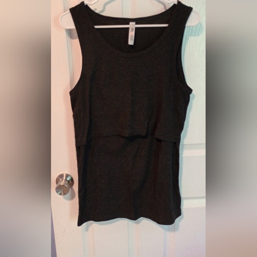 Latched mama ribbed nursing tank